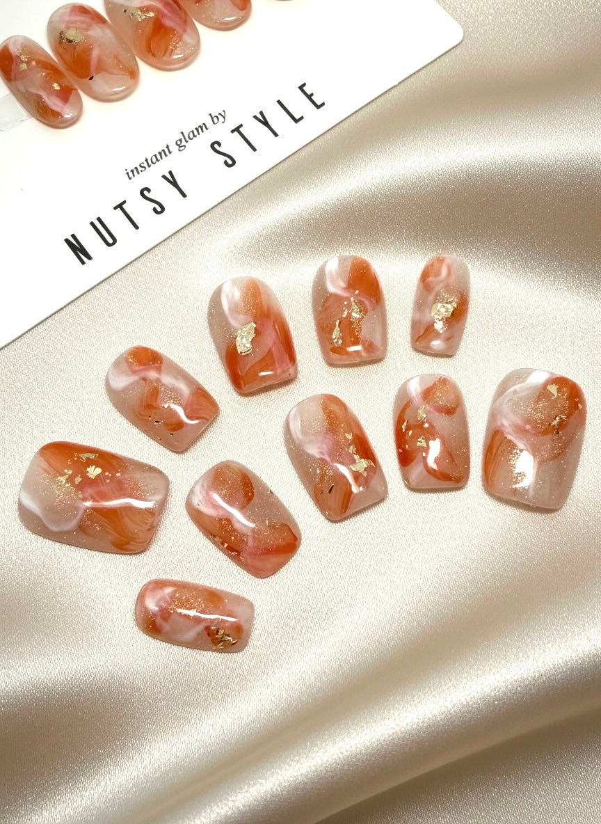 No. 11 – Peach Ember (Short Square)