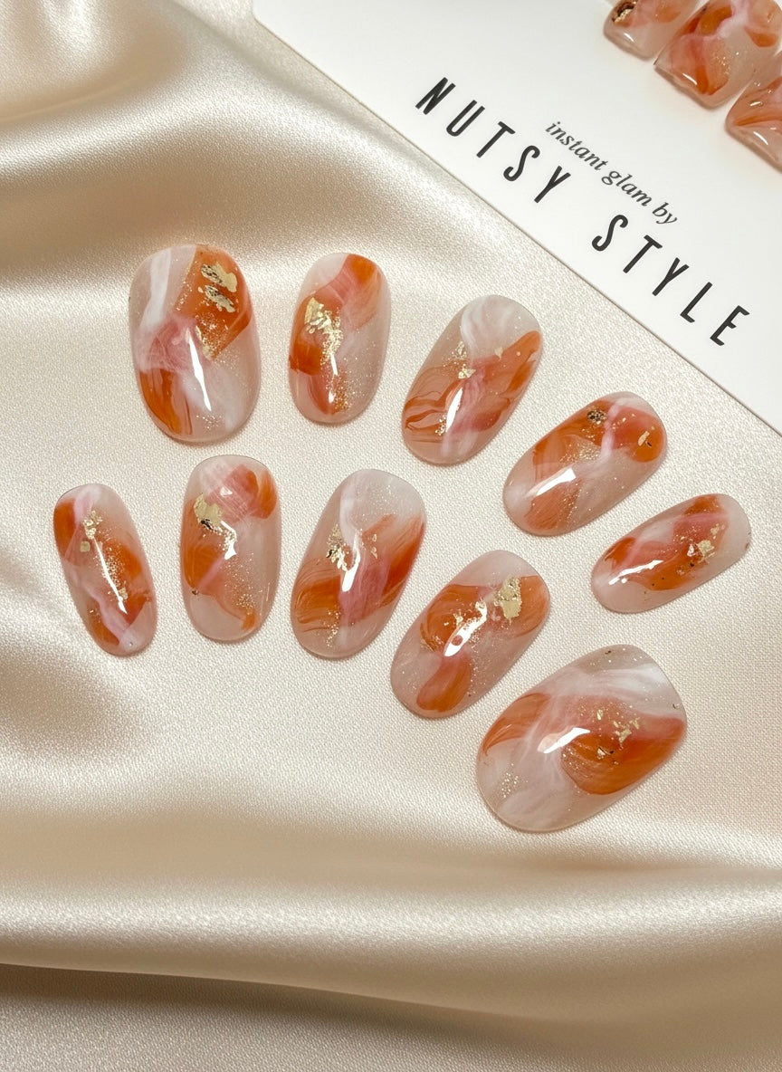 No. 12 – Peach Ember (Short Oval)