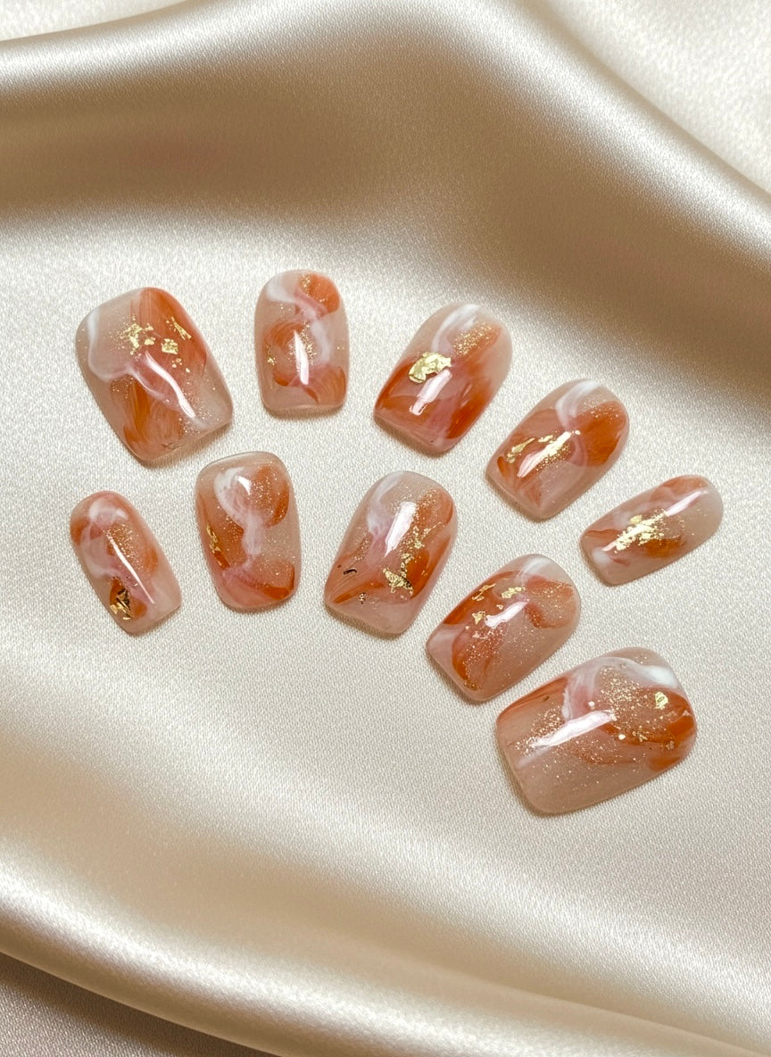 No. 11 – Peach Ember (Short Square)