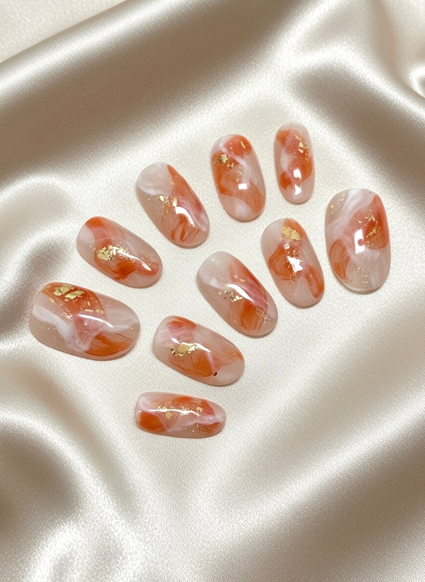 No. 12 – Peach Ember (Short Oval)