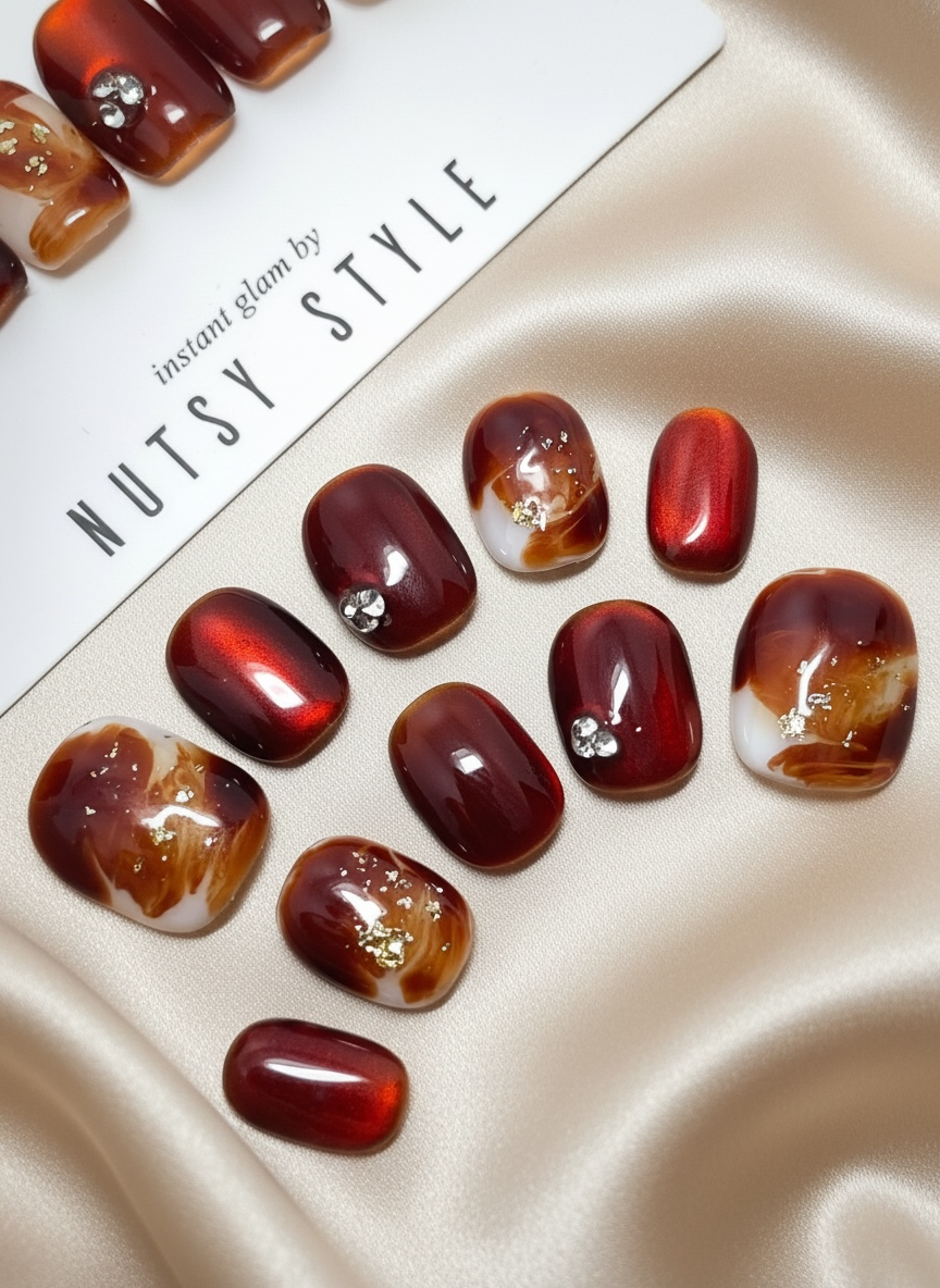 No. 39 – Cherry Toffee (Extra Short Squoval)