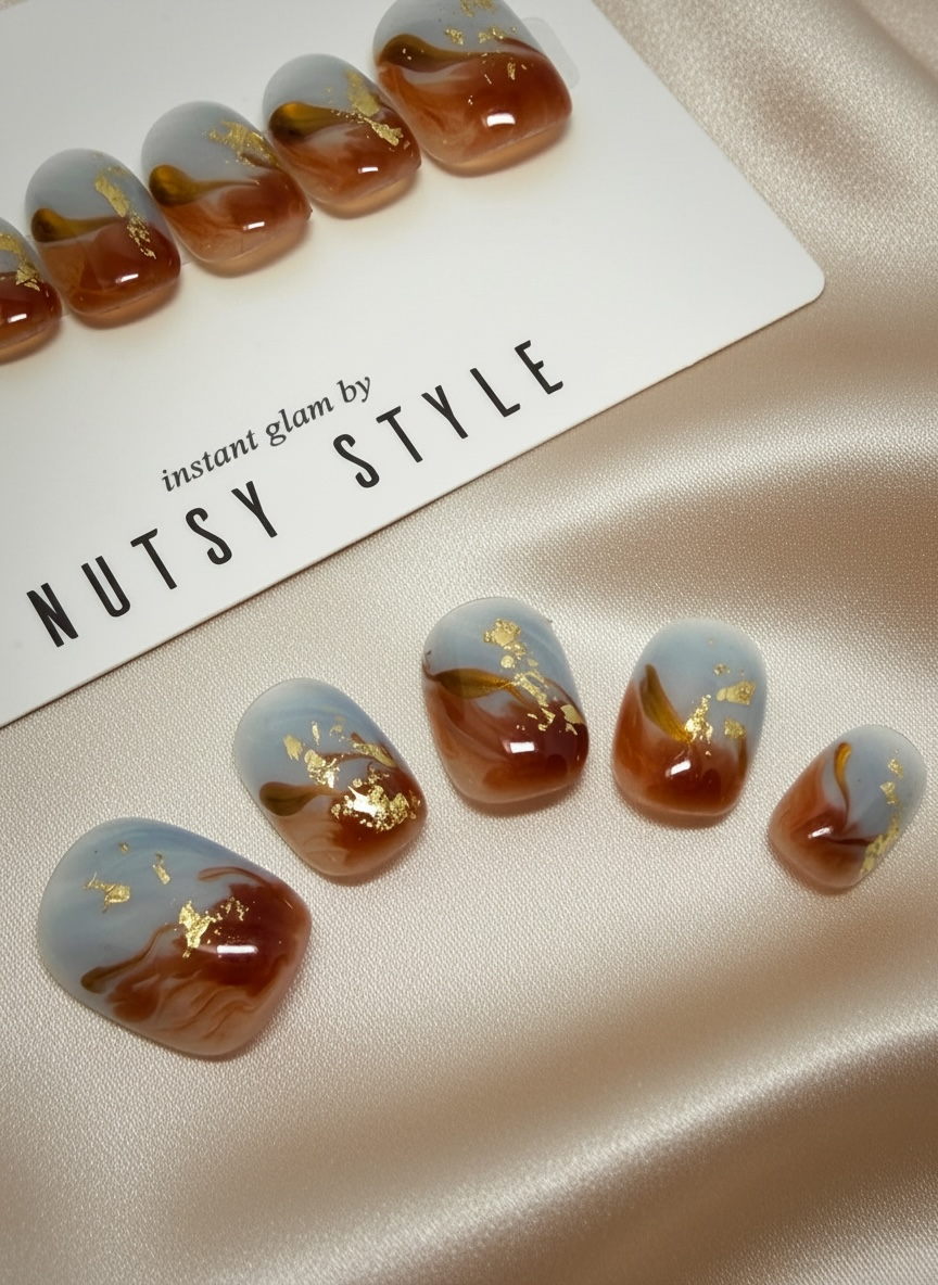 No. 13 – Cocoa Sky (Extra Short Squoval)