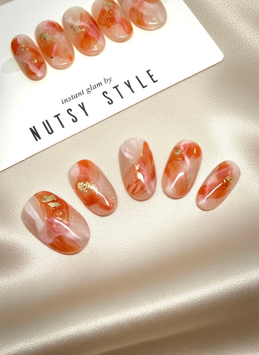 No. 12 – Peach Ember (Short Oval)