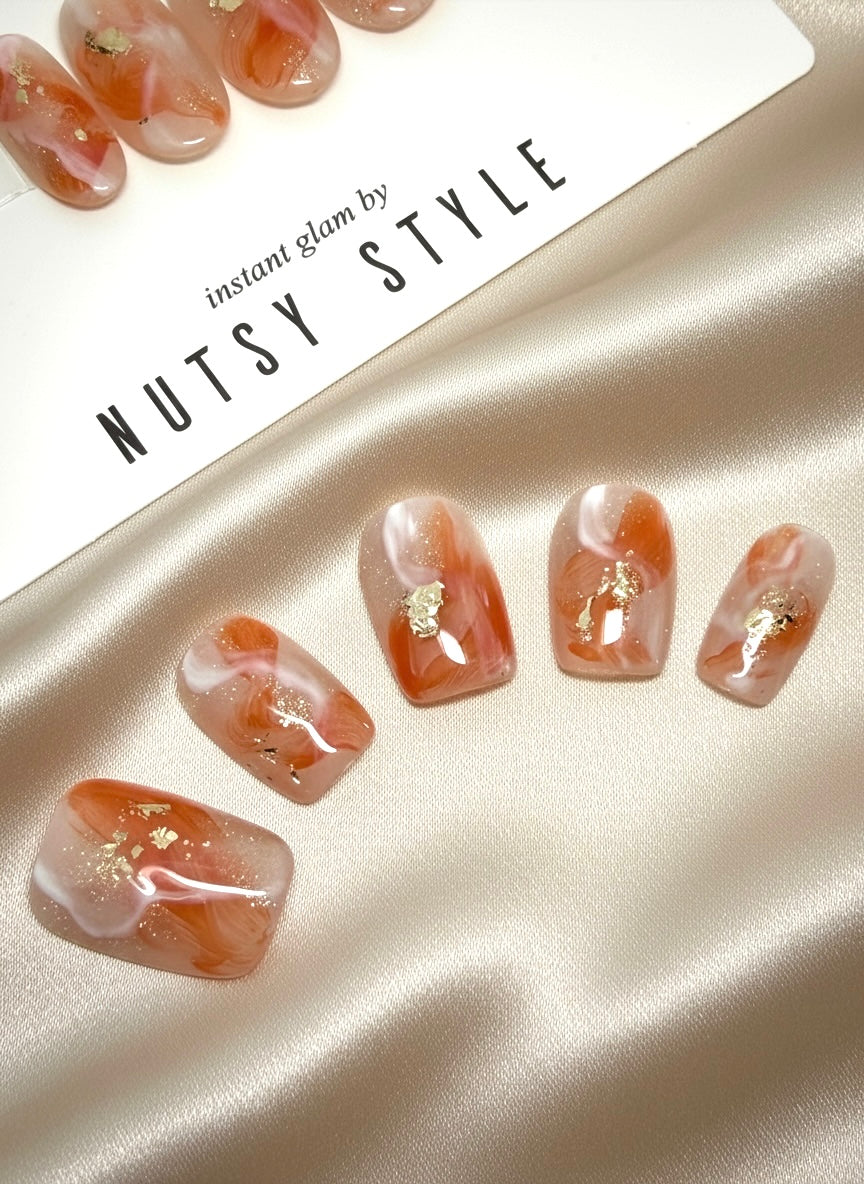 No. 11 – Peach Ember (Short Square)