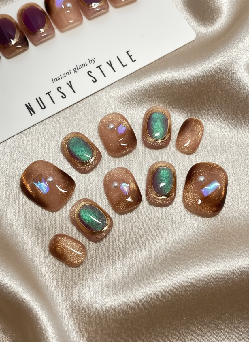 No. 16 – Bronze Halo (Extra Short Squoval)