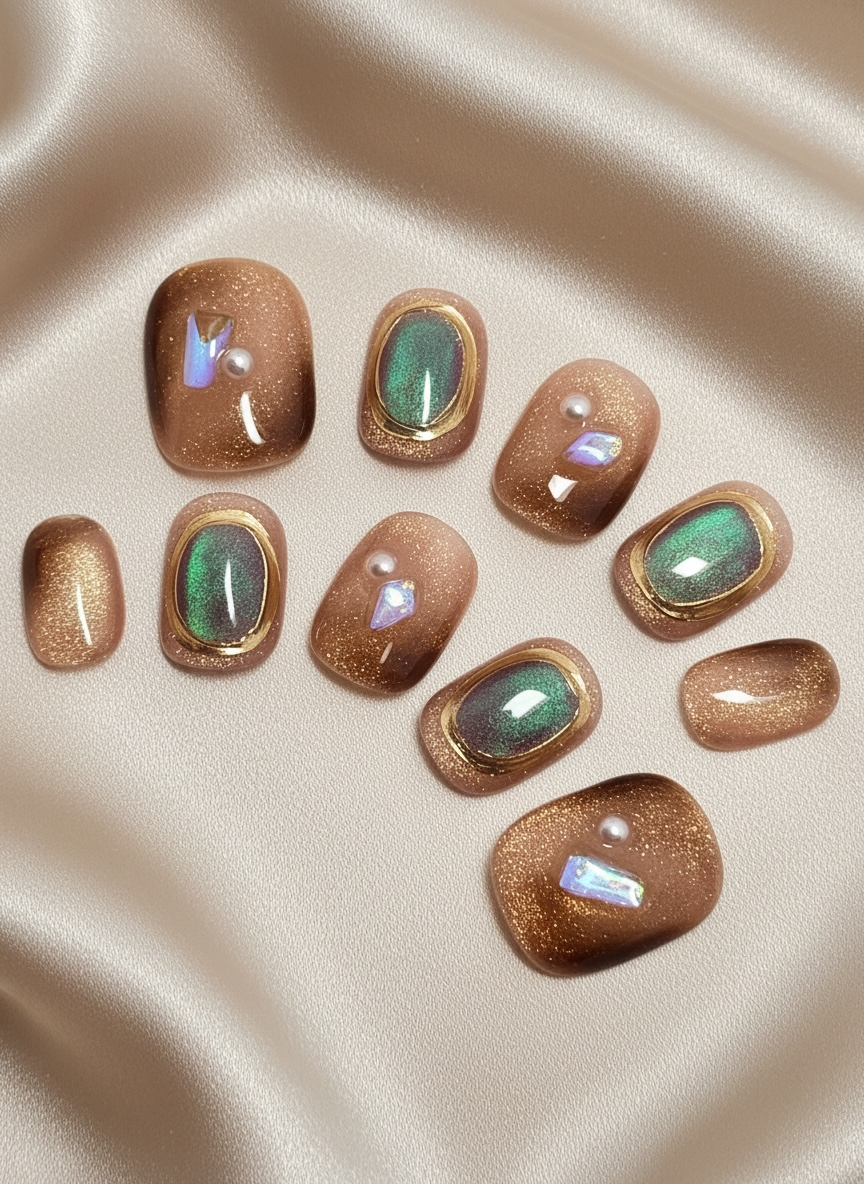 No. 16 – Bronze Halo (Extra Short Squoval)