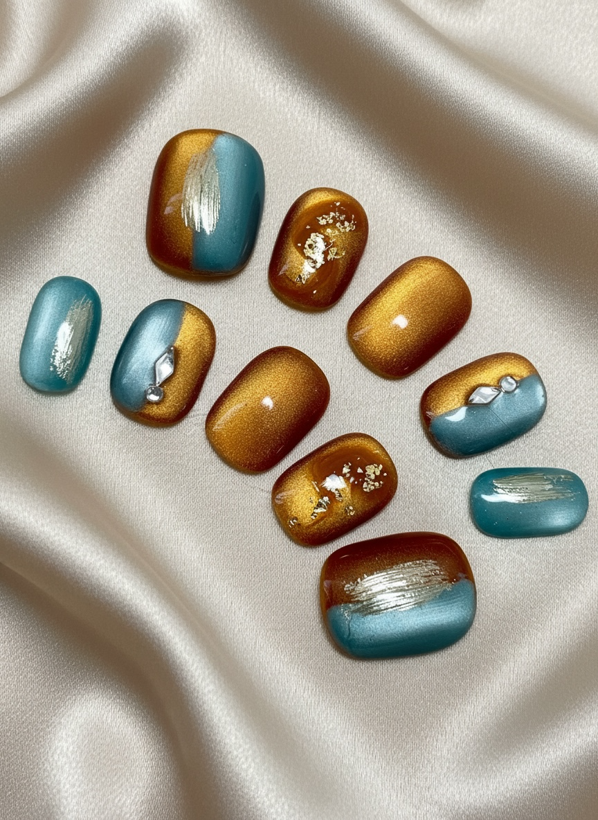No. 31 – Sunkissed Teal (Extra Short Squoval)