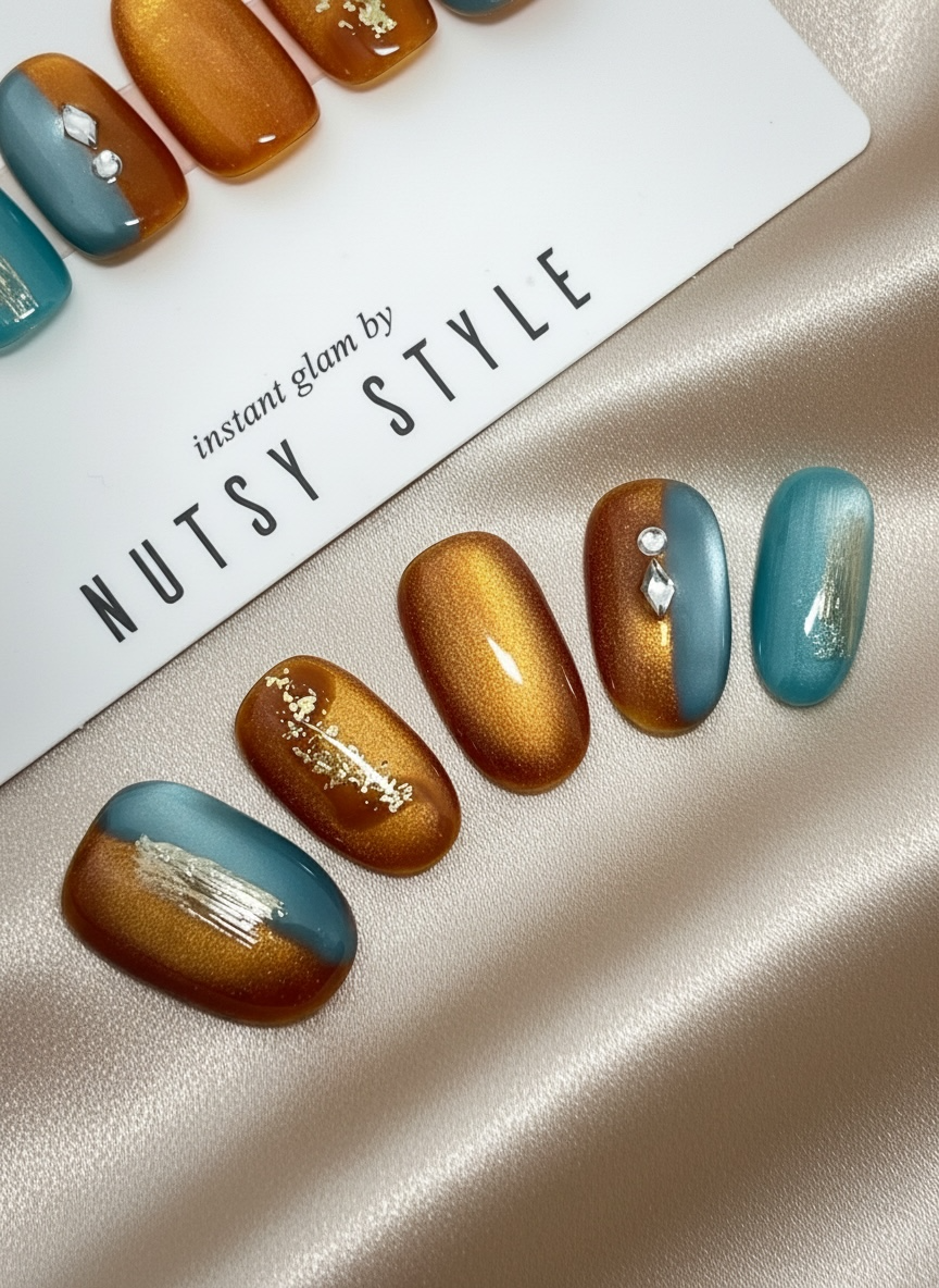 No. 32 – Sunkissed Teal (Short Oval)