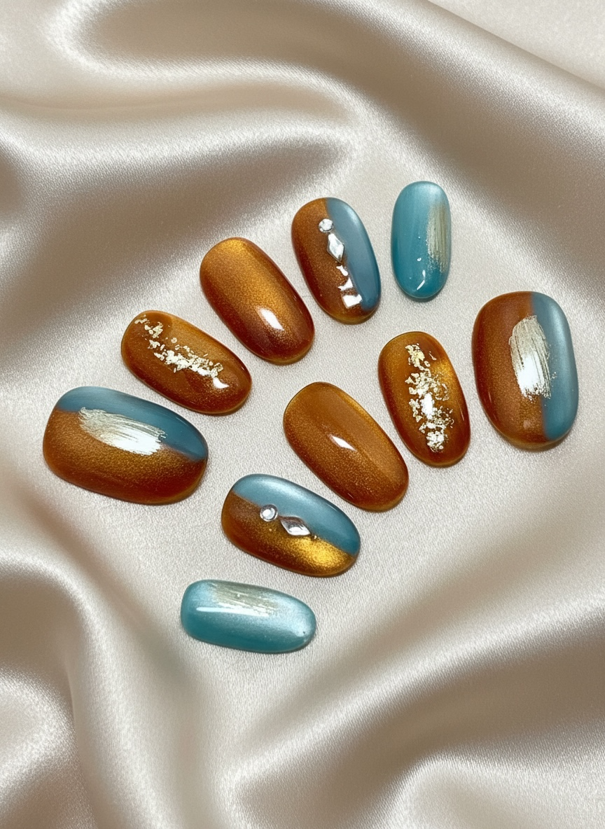 No. 32 – Sunkissed Teal (Short Oval)