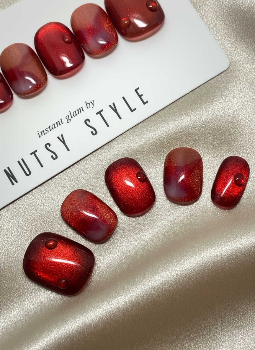 No. 33 – Ruby Melt (Extra Short Squoval)