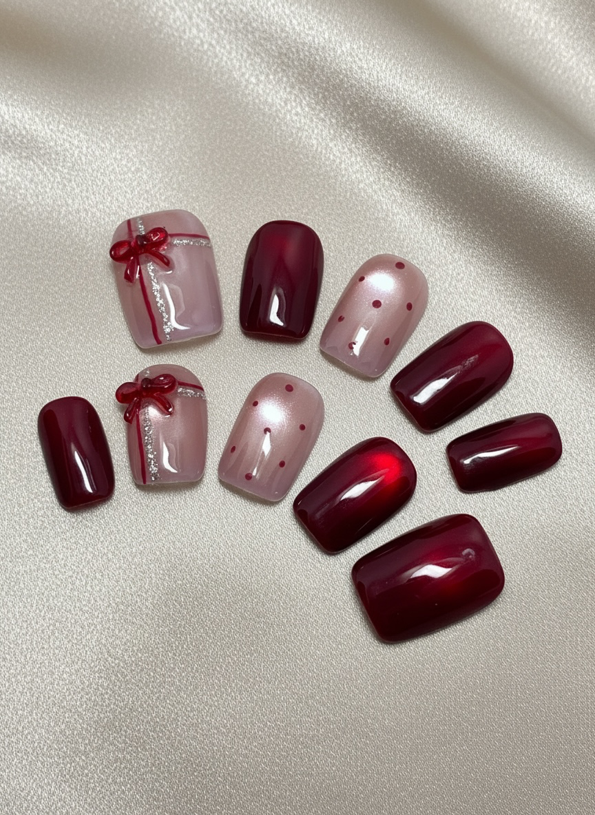 No. 43 – Ribbon Romance (Short Square)