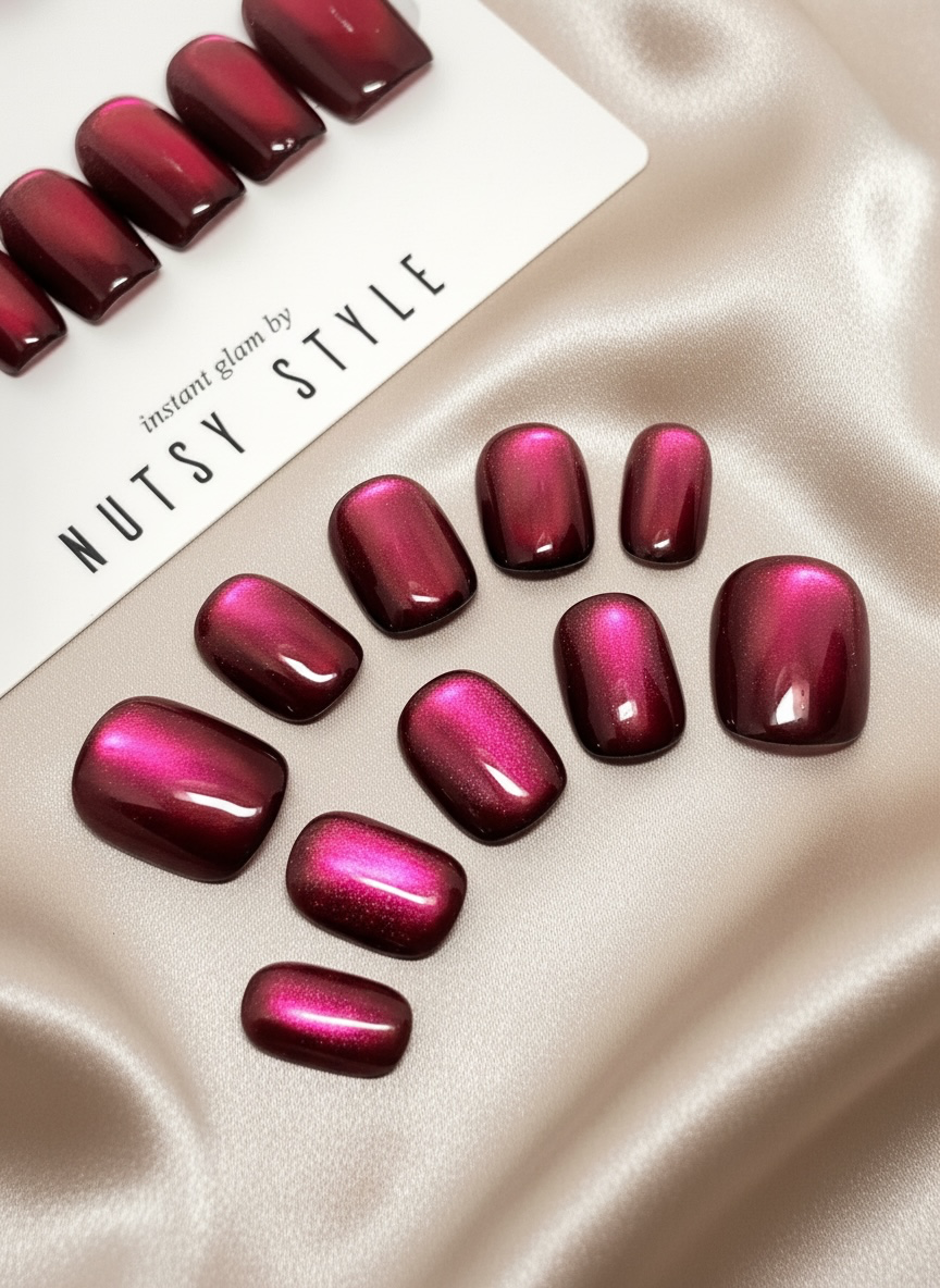 No. 48 – Berry Eclipse (Extra Short Squoval)
