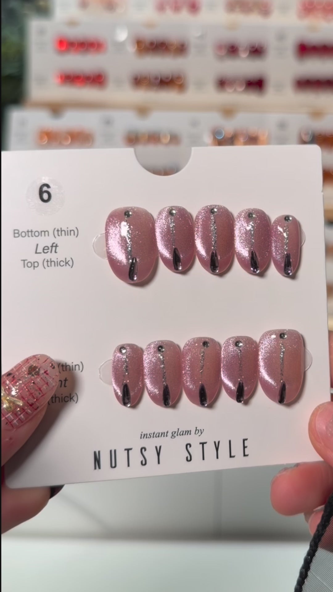No. 6 – Rosé Glimmer Drop (Short Oval)