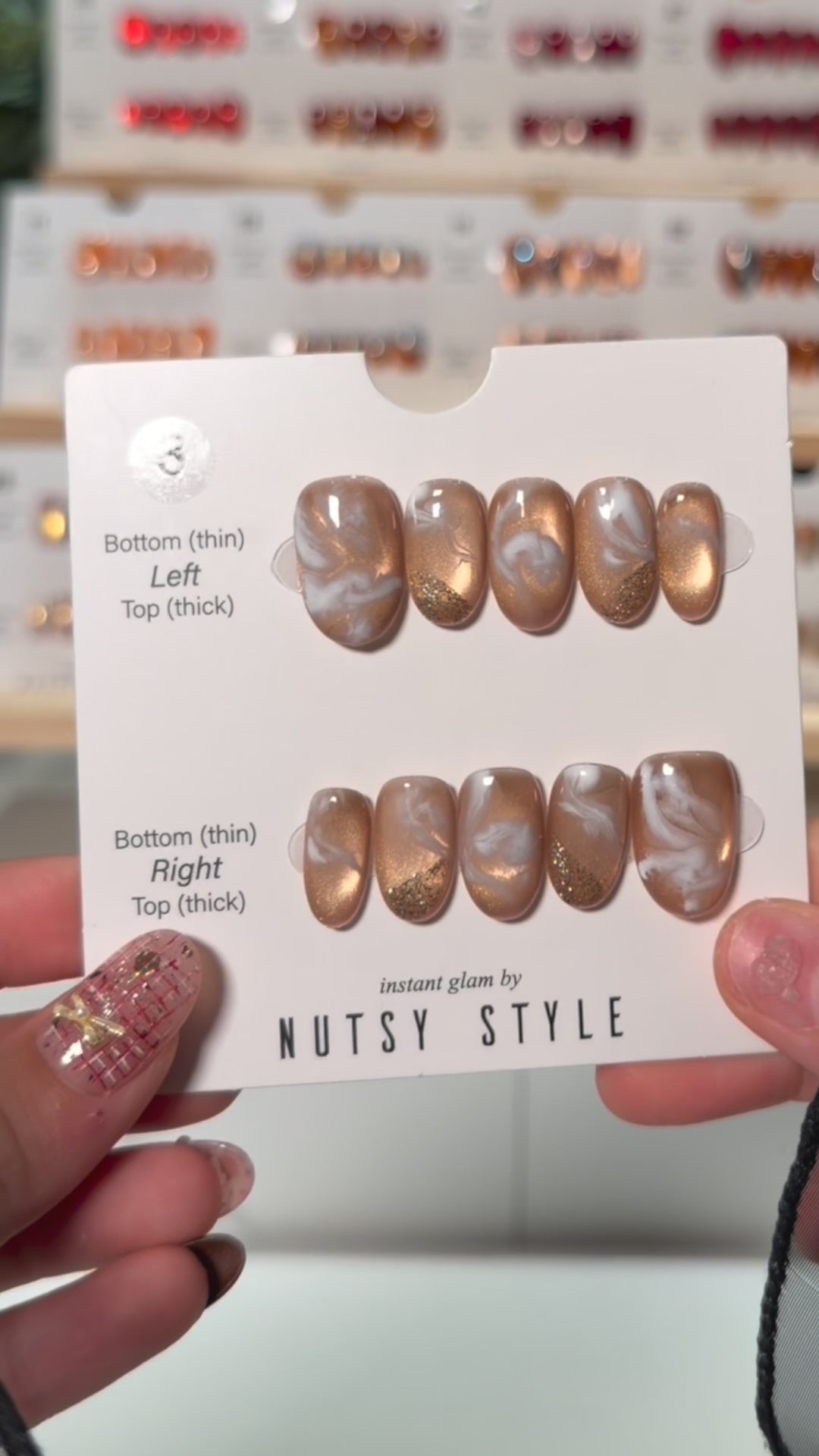 No. 3 – Italian Beige Marble (Short Oval)