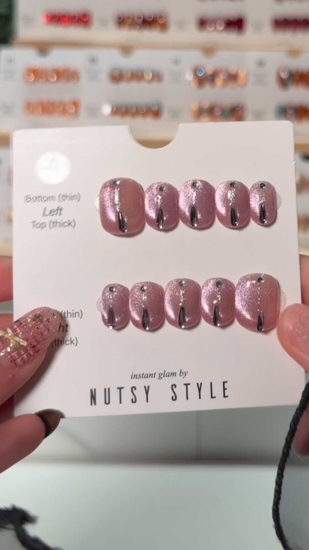 No. 4 – Rosé Glimmer Drop (Extra Short Squoval)